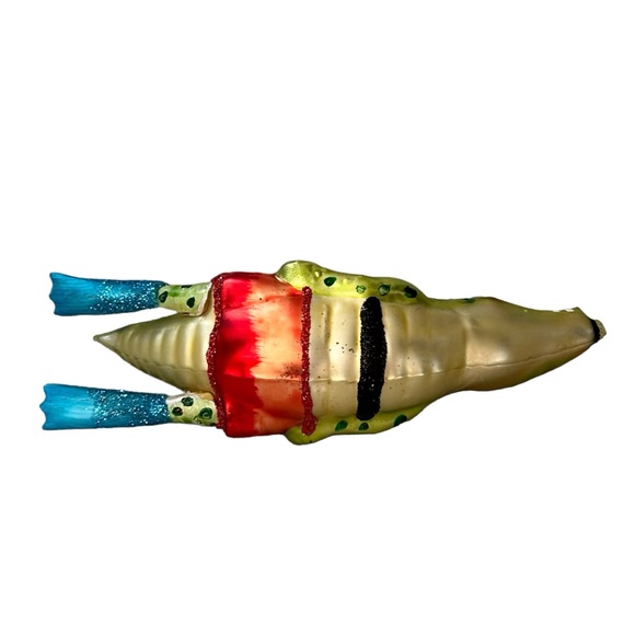 Set of 3 December Diamonds Scuba Sea Turtles and Alligator Glass Ornaments - Picture 10 of 11